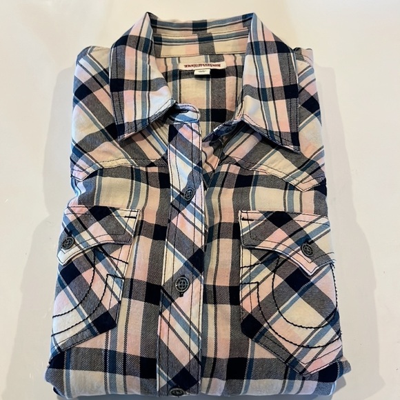 True Religion Long Sleeve Button Down Western Shirt Size L - Picture 15 of 16